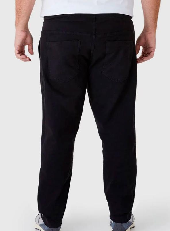 Calça Chino Malwee 1000129052 Masculina Plus Size Sarja Stretch T